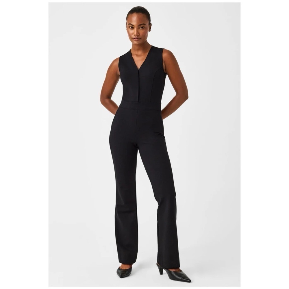 SPANX Black The Perfect Sleeveless Jumpsuit Size Medium